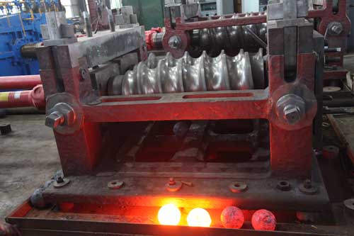 rolling machine for steel ball