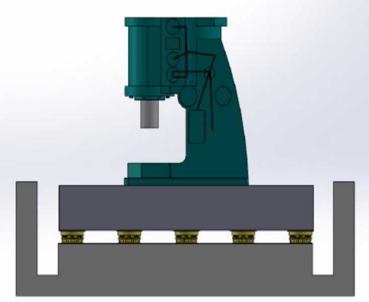 vibration absorber degign for pneumatic forging hammer